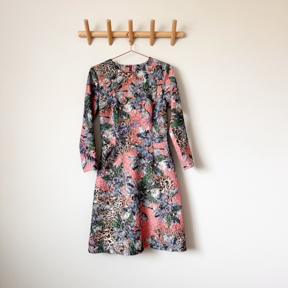 Iten Klairie Floral Animal Print Dress